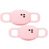 Case for Telylou Air Tag - Silicone Wear-Resistant and Shock-Absorbing, Wrapping Protection, Skin-Friendly and Pet-Wearing Without Weight-Bearing.Pink(2 Pack). view 1