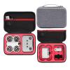 vamarads Storage Bag Mini Portable Handbag Outdoor Travel Carrying Case Compatible For DJI RC N3 Neo Controller Drone Accessories(Grey red) view 1