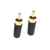 2PCS 3.5mm 1/8" Mono Female Jack to RCA Male Plug Audio Cable Converter Gilding view 1