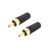 2PCS 3.5mm 1/8" Mono Female Jack to RCA Male Plug Audio Cable Converter Gilding view 2