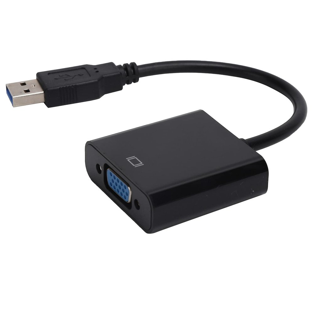 BONKZEBU USB3.0 to VGA Converter 15 pin to usb adapter HD 1080P Adapter Cable 15Pin Female External Video Card for PC Laptops, Desktops, Monitors, Projectors, TVs, Home Cinema & Video