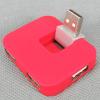 4pcs Foldable 4 Port USB Hubs Lightweight Usb2.0 Splitter Adapter for Connecting Peripherals to Laptops and Desktops view 4