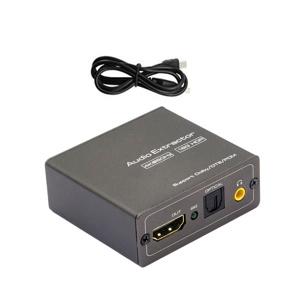 4K60Hz HDTV-Compatible Auditory Extractor Splitter and Converter with 3.5mm Output Low Power Consumption