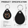 10pcs RFID Key Fobs 125khz RFID Writable T5577 fob tag T5577 Proximity ID Card Token Key Tag Rewritable for Access Control Systems & Security Lock view 3