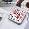 England Symbols Print CD Case Portable DVD Holder Storage Organizer for Home Travel view 4