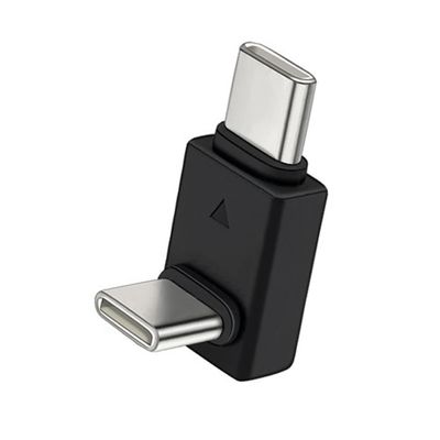 MHADBKH Portable L Shaped Double Type C OTGs Adapter for Wireless Lavaliers Microphones and USB C Devices