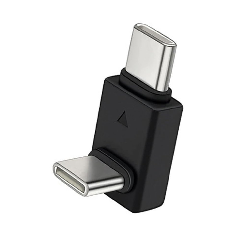 MHADBKH Portable L Shaped Double Type C OTGs Adapter for Wireless Lavaliers Microphones and USB C Devices