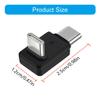 MHADBKH Portable L Shaped Double Type C OTGs Adapter for Wireless Lavaliers Microphones and USB C Devices view 3