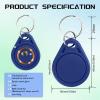 10pcs RFID Key Fobs 125khz RFID Writable T5577 fob tag T5577 Proximity ID Card Token Key Tag Rewritable for Access Control Systems & Security LockBlue view 3