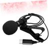 POPETPOP Mini Wired Lavalier Microphone with Clip for Smartphone Type C Condenser Mic for Vlogging Broadcasts Noise Reduction Easy Attachment Black view 4