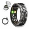 podafu Engrave Retro Smart Ring, Sleep Tracker Fitness Ring,Health Monitoring, Blood Oxygen, Heart Rate, Fitness Tracker Ring for Men/Women,Compatible with Android and iOS,No Subscription (8#) view 1