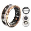 podafu Smart Ring,Numerals Diamonds,Health Monitoring, Heart Rate, Blood Oxygen, Sleep Tracker, Compatible with Android and iOS, Fitness Tracker Ring for Men/Women,IP68 Waterproof (Gold, 10) view 1