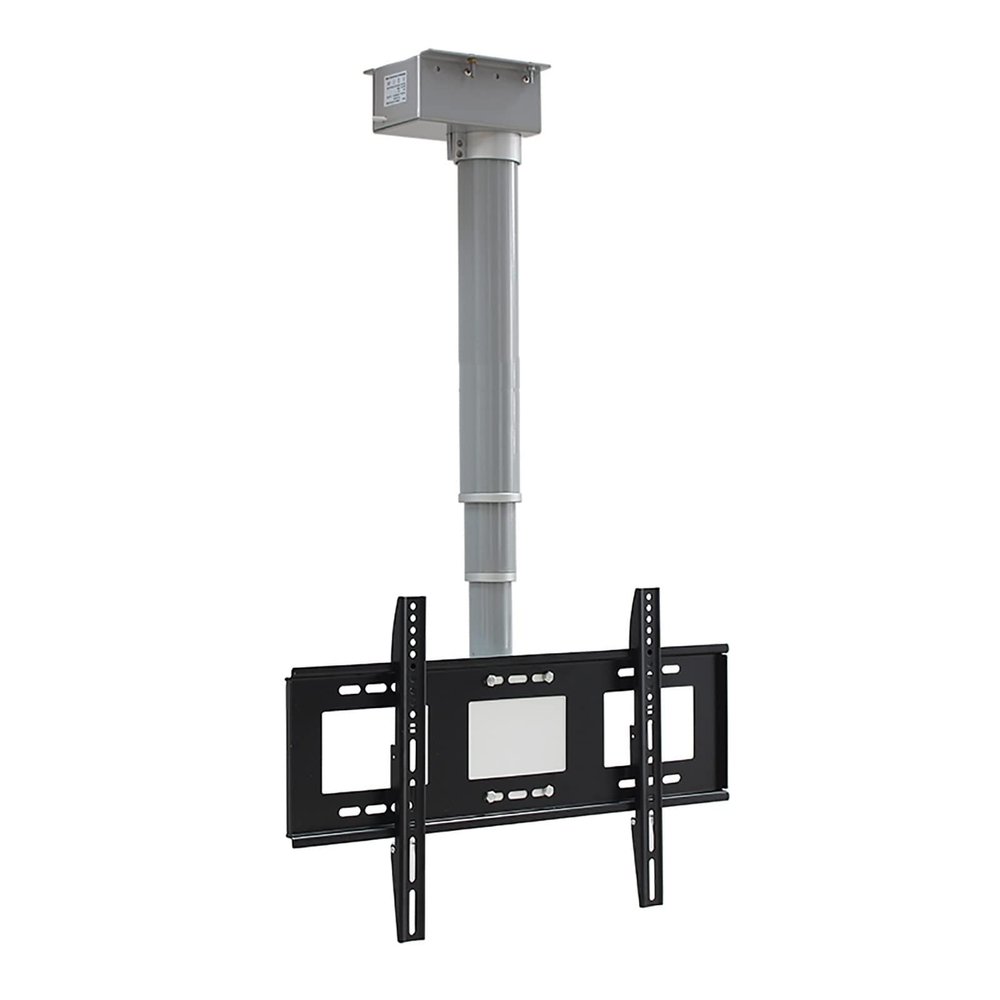 Electric Ceiling TV Mount Stand with Remote Control Adjustable Height Bracket for 26 70 Inch TVs Motorized Wall Installation Option