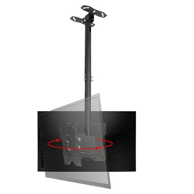 2 Sided Ceiling TV Mount Bracket,Tilt and Rotatable TV Stand,Telescoping Ceiling TV Mount,for TVs 20-32 Inches,Max Weight 60lbs Per Screen,1.5m