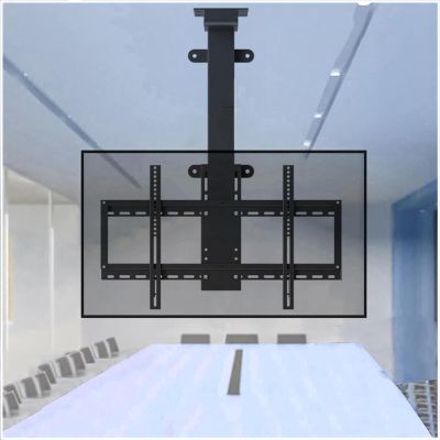 Motorized Ceiling TV Stand, 360 Manual Rotation Drop Down TV Lift, Telescopic Electric TV Lift with Auto Lifting, with Remote Control Motorized TV Mount, Fits 32-75 Inch Motorized TV Stand