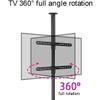 360 Degree Rotating TV Stand - Floor Stand for 37-75 inch LCD LED Screens - Versatile Rotating Rack and Cabinet for Home or Office Use view 4