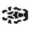 Tactical Helmet Magic Sticker Fast Helmet Accessories for All Fast Helmets Black view 2