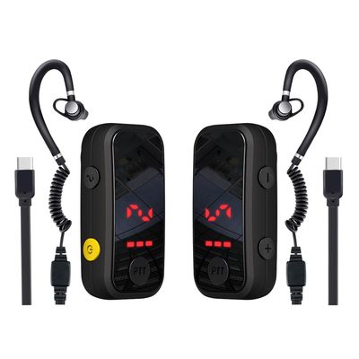 Super Mini Walkie Talkies Pro with Waterproof, Two Way Radio with Earpieces for Adults, Outdoor, Hiking, Baseball, Restaurant 2 Pack