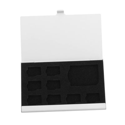 Angoily Aluminum Card Storage Case for 9 Slots Anti-Static Memory Holder for Memory Cards Portable Organizer for Travel and Electronics
