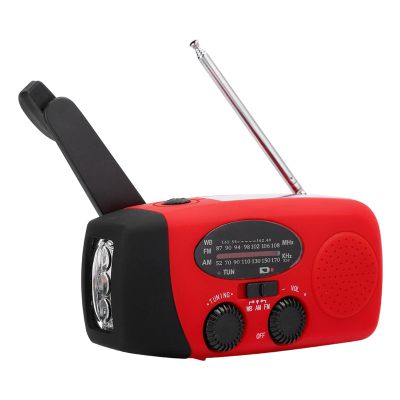 Eujgoov Solar Hand Crank Emergency Radio with NOAA Weather Alert AM FM NOAA Multi Band Receiver, USB Phone Charger