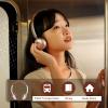 Bewinner BT Headphones Over Ear, 45H Playtime Wireless Headset, Noise Cancelling Stereo Headphones for Travel Home Office Cellphone PC (Brown) view 2