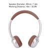 Bewinner BT Headphones Over Ear, 45H Playtime Wireless Headset, Noise Cancelling Stereo Headphones for Travel Home Office Cellphone PC (Brown) view 4