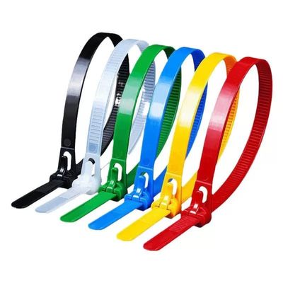 10 Inch 100 PCS Color Releasable Cable Zipper Cable Ties,Adjustable Reusable 50 Lbs Tensile Strength Nylon Cable TiesSuitable for multi-purpose plastic cable ties in homes, offices and workshops