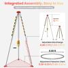 1800Lbs Confined Space Tripod Kit, Aluminum Safety Emergency Rescue Tripod with Full-Body Security Harness,Fall Arrester,98ft Cable Adjustment Protection Chain for Confined Spaces Safety view 3