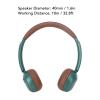Bewinner BT Headphones Over Ear, 45H Playtime Wireless Headset, Noise Cancelling Stereo Headphones for Travel Home Office Cellphone PC (Green) view 4
