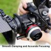 Compact Follow Focus, with A B Stops, Dual Lens Gears, 15mm Rod & Rod Clamp, for Cinema Camera DSLR Mirrorless Camera, Compatible with Lens Diameter Up to 114mm view 3