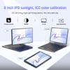8 inch Mini Laptop N150 Touchscreen Notebook Tablet 2 in 1 Handheld Computer Portable Small Pocket PC Win-11 Pro, 12GB RAM 1TB SSD, Gigabit/Wi-Fi 6/BT5.2/2MP Camera/G-Sensor/HDMI/PD 30W Charging view 3