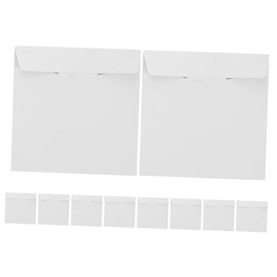 Alipis 10pcs Slim Cardboard Cd Dvd Mailer Envelopes Secure Shipping Boxes for Disc Storage and Organization Writable Design for Easy Sorting and from Scratches