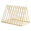 OHPHCALL Desktop Hollow Book Magazine Files Rack Triangle Vinyl Record Holder Cd Display Rack Bookend view 1