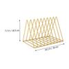 OHPHCALL Desktop Hollow Book Magazine Files Rack Triangle Vinyl Record Holder Cd Display Rack Bookend view 2