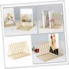 OHPHCALL Desktop Hollow Book Magazine Files Rack Triangle Vinyl Record Holder Cd Display Rack Bookend view 3
