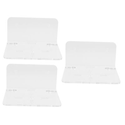 CIYODO 3pcs Clear Acrylic Floating Shelves for Security Cameras Monitors and Speakers Sturdy Wall Mount Bracket with Quick Setup and Elegant Design for Home Office Use