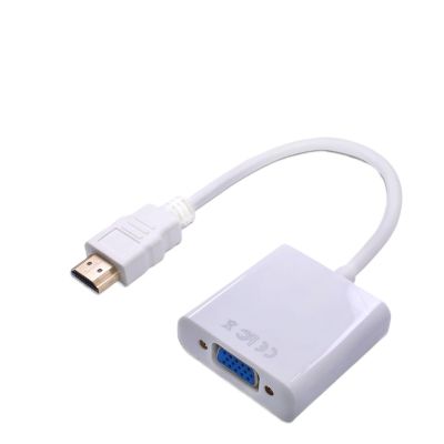 LINGQE TISHRIC HDMI-Compatible to Adapter 1080P Digital to Analog Converter Male to Famale for PC TV Box Projector(Green)