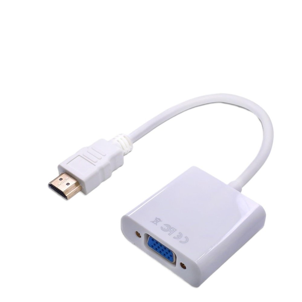 LINGQE TISHRIC HDMI-Compatible to Adapter 1080P Digital to Analog Converter Male to Famale for PC TV Box Projector(Green)