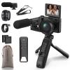 CeezeCam 4K Vlogging Camera with Creator Kits 5K Digital Camera for Photography 64MP Video Camera with Flip Screen, Microphone, Powerbank Tripod, Wide-Angle & Macro Lens, Remote Control, Batteries view 1
