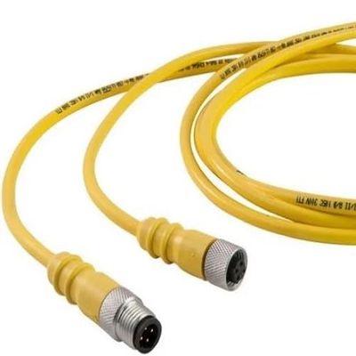 Crimp Supply 202K0030E-BLK Dual Key Micro-Link Cable Assembly, Male/2 Pole, 3', 18AWG BLK.