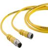 Crimp Supply 202K0030E-BLK Dual Key Micro-Link Cable Assembly, Male/2 Pole, 3', 18AWG BLK. view 1