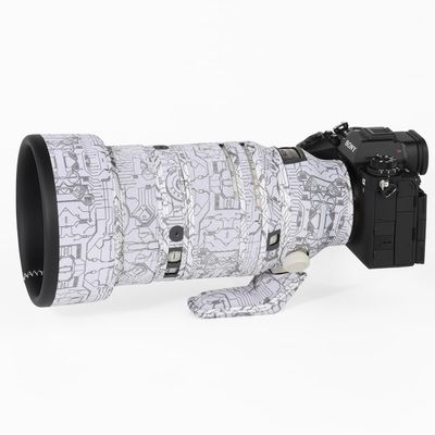 CHASING BIRDS Lens Camouflage Waterproof Coat for Sony FE 50-150mm F2 GM Rainproof Lens Protective Cover Version IV(Electric White, with 1.4X and 2.0X TC)