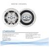 3 Pair (Qty 6) of Blaupunkt GTM652WPRO 6.5" 240 Watt Max 4-Way Marine Audio Speakers (White) with 50 Feet 16 Gauge Wire view 4
