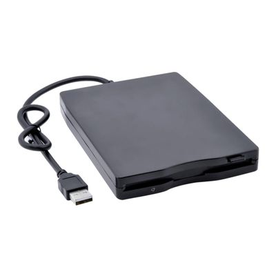 POPETPOP USB 2.0 External Floppy Disk Drive for Laptops and Desktops Portable Black Floppy Disk Driver for High Data Transfer and Easy Use