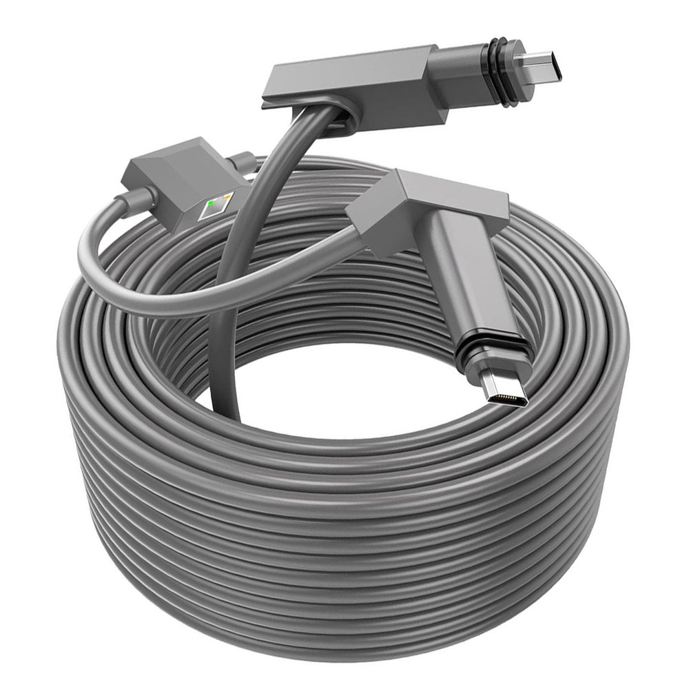 1200Mbps Ethernet Cable for Gen 2 Dish Antenna, 6m Replacement Cable with 0.9m Adapter, IP68 Water Proof Plug and Play for Stable Network Connection