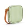 DEMDACO Electronic Accessories Tech Pouch Carry Case Travel Organizer for Cables Chargers and Headphones 4 x 4 Inch Sage Green view 2