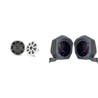 Kicker 45KM654 6.5" Marine Speakers and Rear Speaker Pod 6.5in Compatible with Ford Bronco 2021-2024 4-Door