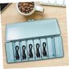 POPETPOP Data Cable Storage Box Cord Organizer Lid Tidy Wrap Cord Organizer Box Under Desk Wire Straps view 3