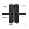 JAOCDOEN Fingerprint Keypad Door Handle Lock App Control Emergency Power Supply Keyless Entry Door Handle Lock for 35mm to 80mm Door view 2