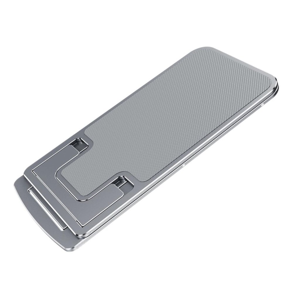 HOMSFOU 1Pc Folding Phone Stand Aluminum Alloy Tablet Holder Non Slip Design for Comfortable Viewing Angle for Movies and Live Broadcasting Present for Cell Phones and Tablets